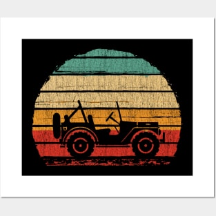 Vintage Retro Jeep Posters and Art